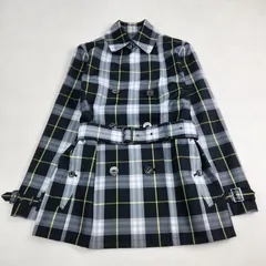 美品　バーバリーロンドン　トレンチコート　全面ノバチェック　ベルト付き　ポリエステル　38　M相当
