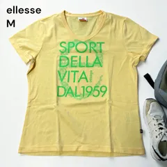 美品　ellesse エレッセ　Tシャツ　スポーツ　ランニング　ウェア　テニス　イエロー　黄色　M