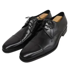 未使用品▲Salvatore Ferragamo サルヴァトーレフェラガモ FARAONE ストレートチップ レザーシューズ ブラック 8.5 イタリア製 メンズ