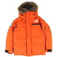極美品△THE NORTH FACE ザ ノースフェイス ND92120 SUMMIT SERIES Southern Cross Parka サザンクロスパーカ ロゴワッペン エコファー・フード付き ダウンジャケット オレンジ L 正規品 メンズ オススメ◎
