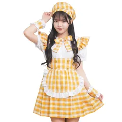 【新着商品】ハロウィン アイドルチェックメイド コスプレ レディース リリカルパレット オレンジ クリアストーン(Clearstone)