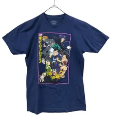 僕のヒーローアカデミア　半袖　キャラクターTシャツ　紺　М　綿１００【2997】