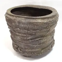 インテリア雑貨 ◆【花器】手捻り三足花瓶 華道具 インテリア アンティーク ギフト【未使用】 