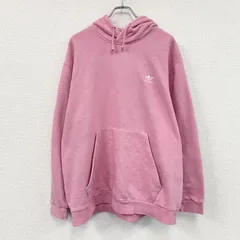 adidas　アディダス　スウェットパーカー/フーディー　トレフォイルロゴ　ピンク　6XOサイズ　古着