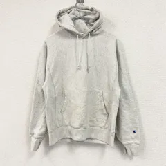 Champion　チャンピオン　リバースウィーブ　スウェットパーカー/フーディー　目無し　灰色　霜降りグレー　Mサイズ　古着