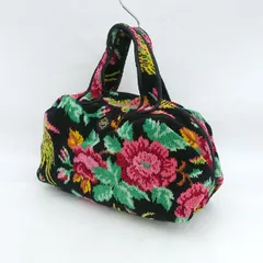 FEILER / フェイラー ■ハンドバッグ ミニバッグ  ボストン ブラック　レッド　グリーン 【バッグ/バック/BAG/鞄/カバン】 ブランド【中古】 