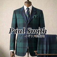 未使用に近い ポールスミス リネンジャケット グレンチェック ブラウン