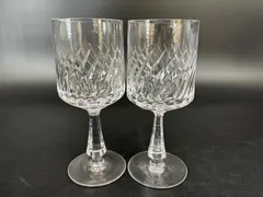 S285 未使用品　HOYAクリスタル　ワイングラス　昭和デザイン　高さ18.2㌢程度