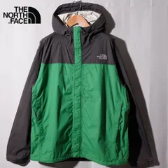 ノースフェイス THE NORTH FACE ナイロンジャケット L 薄手 グレー グリーン ロゴ刺繍 テック 90s デザイン ストリート オーバーサイズ 古着 A655