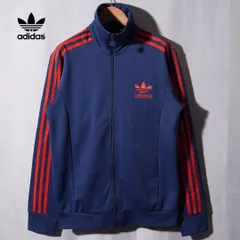 アディダス オリジナルス adidas ORIGINALS トラックジャケット ヨーロッパTT L ネイビー レッド Europe TT ストリート ロゴ刺繍 ジャージ スポーツミックス 古着 A768