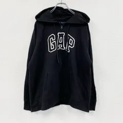 GAP　ギャップ　フルジップスウェットパーカー/フーディー　黒　ブラック　2XLサイズ　古着