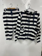 送料無料h13595 Reebok リーボック ボーダー ジップアップ パーカー 上下セット メンズ ファッション