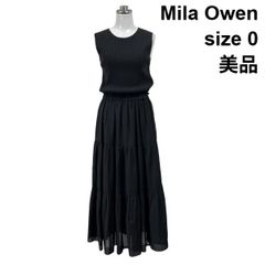 美品※ミラオーウェンノースリーブホールガーメントフレアワンピース