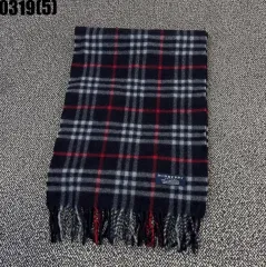 バーバリー ブラック チェック カシミア マフラー 0319