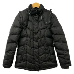 Calvin Klein Jeans(カルバンクラインジーンズ) ダウンコート サイズS レディース美品  - 黒 長袖/ジップアップ/フード着脱可/秋/冬