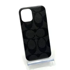 コーチ COACH シグネチャー スマホケース iPhone12 mini コンパクト 男女兼用 ブラック