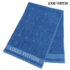 超美品 ルイヴィトン LOUIS VUITTON 2023年 R94008 モノグラム ビーチタオル コットン 大判 ブルー 定価74800円 超美品 ルイヴィトン LOUIS VUITTON 2023年 R94008 モノグラム ビーチ