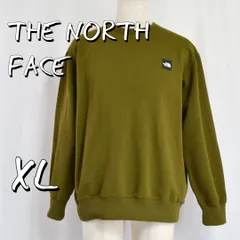 【極美品】THE NORTH FACEノースフェイス 21AW 速乾 スクエアロゴクルー スウェット トレーナー Square Logo Crew NT62133  XL カーキ 【古着】【中古】【送料無料】