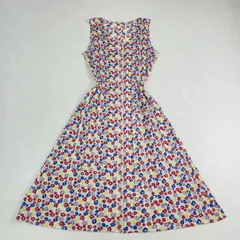 美品 PLEATS PLEASE ロングワンピース 花柄 総柄 マルチカラー プリーツ フレアのサムネイル