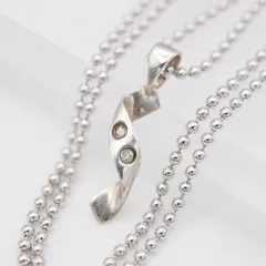S630 ダイヤモンド風 STERLING SILVER925刻印 ペンダント ネックレス デザイン シルバー
