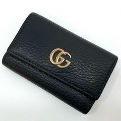中古】GUCCI | グッチ GGマーモント 6連キーケース 456118 ブラック