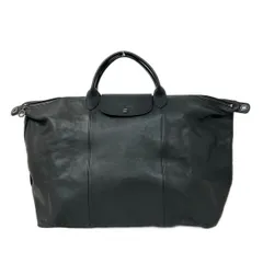 LONGCHAMP(ロンシャン) ハンドバッグ ル・プリアージュキュイール 黒 折りたたみ レザー