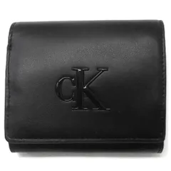 【新品 未使用】Calvin Klein カルバンクライン アウトレット サイフ モノグラム コンパクトウォレット 三つ折り財布 4F1156G 001 UB1のサムネイル