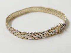 ITALY 925 SILVER ヴィンテージ スリーカラー ブレスレット