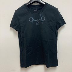 HERMES カルトゥッシュモール ブラック 半袖Tシャツ ロゴ刺繍 - メルカリ