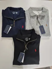 ポロ ハーフジップ グレー ゴン色 XL (新品)