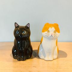 陶器製 猫 置物 セット 2匹 - メルカリ