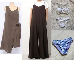 夏物４点セット　Mサイズ　サロペット　ワンピース　プリントショーツ　ブラトップ&ショーツ