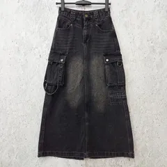 non-hedge ノンヘッジ ロングスカート デニムカーゴロングスカート ブラック Sサイズ ◎_〇□☆のサムネイル