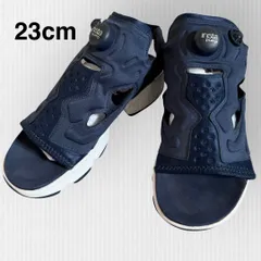 【リーボック】23cm  インスタポンプフューリー　サンダル　ネイビー　厚底　スニーカー　春夏