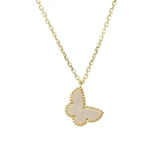 ヴァン・クリーフ＆アーペル(Van Cleef & Arpels) K18イエローゴールド(K18YG) マザーオブパール メンズ,レディース ファッション ペンダントネックレス (ゴールド) スウィートアルハンブラ パピヨン ネックレスのサムネイル