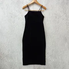 Callautia カラウティア Iライン キャミワンピース ベロア調 ブラック Sサイズ ◎、〇◇