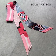 LOUIS VUITTON ルイヴィトン  ツイリー バンドー スカーフ BB・ポップ モノグラム  ドット 水玉 M76183 ピンク