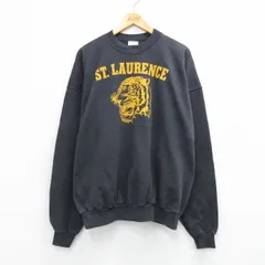 XL/古着 ヘインズ 長袖 スウェット メンズ 00年代 00s ST.LAURENCE トラ 大きいサイズ クルーネック 黒 26mar21