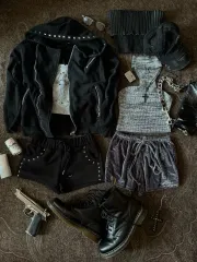 ヒョウ柄 グレー ツアーベルベット ハーフパンツ レディース