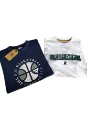 フープスター ベンチウォーマー◆メンズ バスケ 半袖Tシャツ 練習着 2枚セット Sのサムネイル