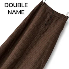 DOUBLE NAME ダブルネーム ブラウン レディース スカート ロングスカート フレアスカート フロントボタ チェックスカート ガンクラブチェック レトロ【フリーサイズ】0001382OCのサムネイル