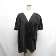 イヴサンローラン YVES SAINT LAURENT カシュクール サテン 半袖 ジャケット M 黒 ブラックのサムネイル