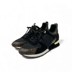 ルイヴィトン LOUIS VUITTON ランアウェイライン モノグラム スニーカー 靴 シューズ レザー スエード メッシュ ブラック ブラウン LVロゴ インヒール