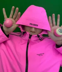 Supreme シュプリーム ゴアテックス ストライプ フードジャケット ピンク