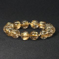 金運【トップクォリティー太陽花タイチンルチルクォーツ】11~11.5mm 