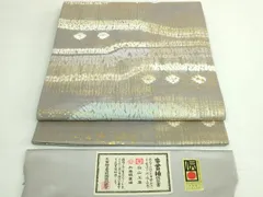 平和屋着物●極上　石川県指定無形文化財　牛首紬　白山工房　手織り　全通柄袋帯　絞り　金彩　上代78万　反端付き　逸品　DZAB5321kh6 平和屋着物○極上 石川県指定無形文化財 牛首紬 白山工房 手織り 全通