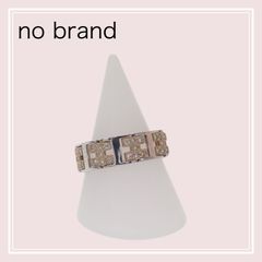 no brand】デザインジュエリー ハーフパヴェ リング K18イエロー 