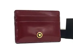 ■新品■未使用■ VERSACE ヴェルサーチ メデューサ パテントレザー カードケース カード入れ 名刺入れ パスケース ボルドー系 BP7850のサムネイル