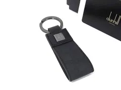 ■新品■未使用■ dunhill ダンヒル レザー キーリング キーホルダー チャーム メンズ ブラック系 DD9476