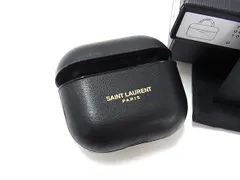 ■新品同様■ SAINT LAURENT サンローラン AirPodsケース エアポッズケース イヤホンケース メンズ レディース ブラック系 BS4255のサムネイル